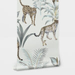 Αυτοκόλλητη Ταπετσαρία τοίχου VINTAGE TROPICAL LEOPARDS