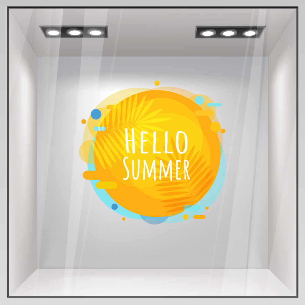 Αυτοκoλλητο Εκπτωσεων HELLO SUMMER