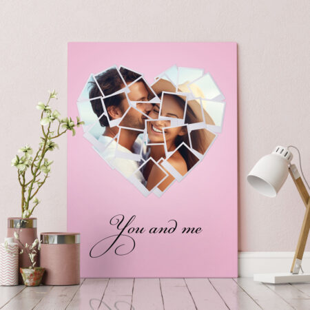 Πινακας σε καμβά POLAROID HEART