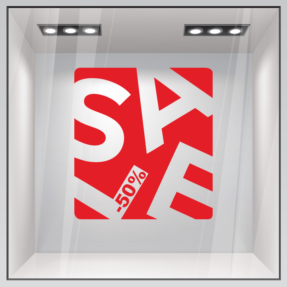 Αυτοκολλητο Εκπτωσεων SALE BOX