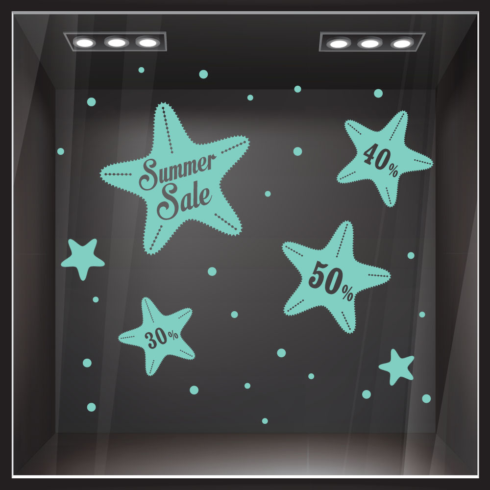 Αυτοκoλλητο Eκπτωσεων SALE STARFISH