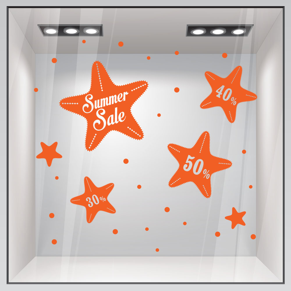 Αυτοκoλλητο Eκπτωσεων SALE STARFISH