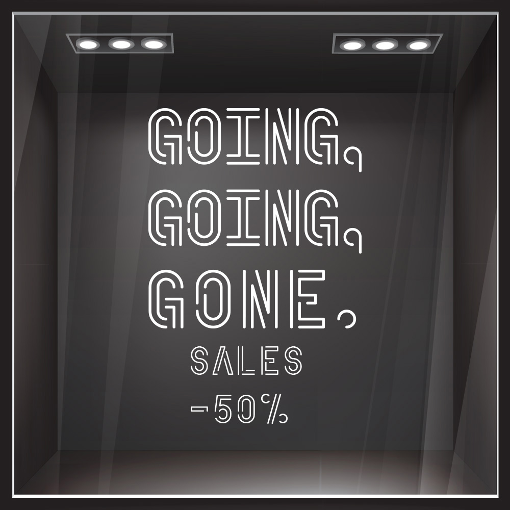 Αυτοκολλητο Εκπτωσεων GONE NEON SALES