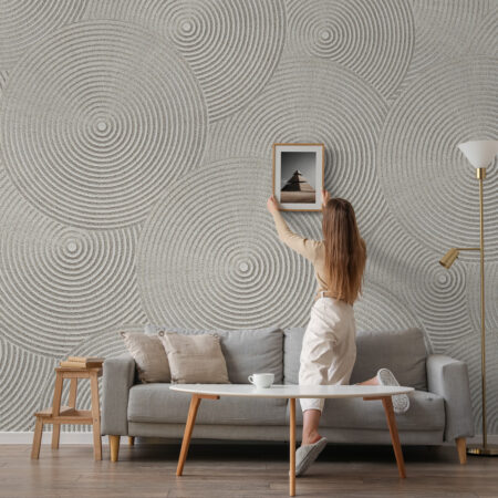Αυτοκόλλητη Ταπετσαρία τοίχου SAND ZEN PATTERN - Απομίμηση υλικών Sticky 1