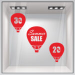 Αυτοκολλητο Εκπτωσεων SUMMER BALLOONS SALE