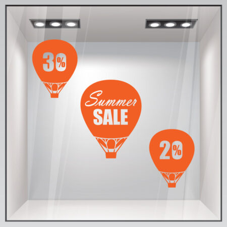 Αυτοκολλητο Εκπτωσεων SUMMER BALLOONS SALE - 