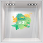 Αυτοκoλλητο Εκπτωσεων SUMMER SALE GREEN