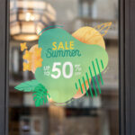 Αυτοκoλλητο Εκπτωσεων SUMMER SALE GREEN