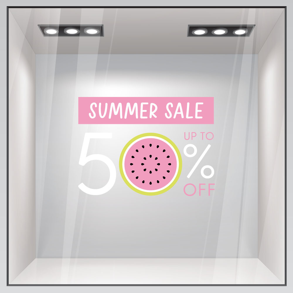Αυτοκoλλητο Εκπτωσεων SUMMER SALE WATERMELON