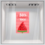 Αυτοκoλλητο Εκπτωσεων SUMMER SALE RED WATERMELON
