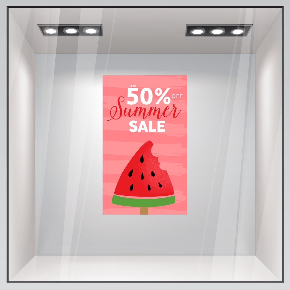 Αυτοκoλλητο Εκπτωσεων SUMMER SALE RED WATERMELON