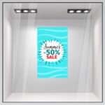 Αυτοκoλλητο Εκπτωσεων SUMMER SALE SEA
