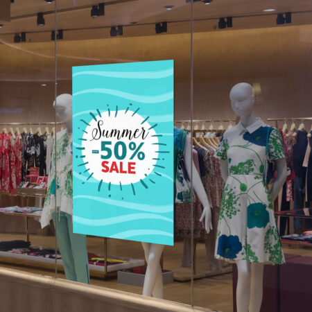 Αυτοκoλλητο Εκπτωσεων SUMMER SALE SEA - Αυτοκόλλητα βιτρίνας Sticky 1