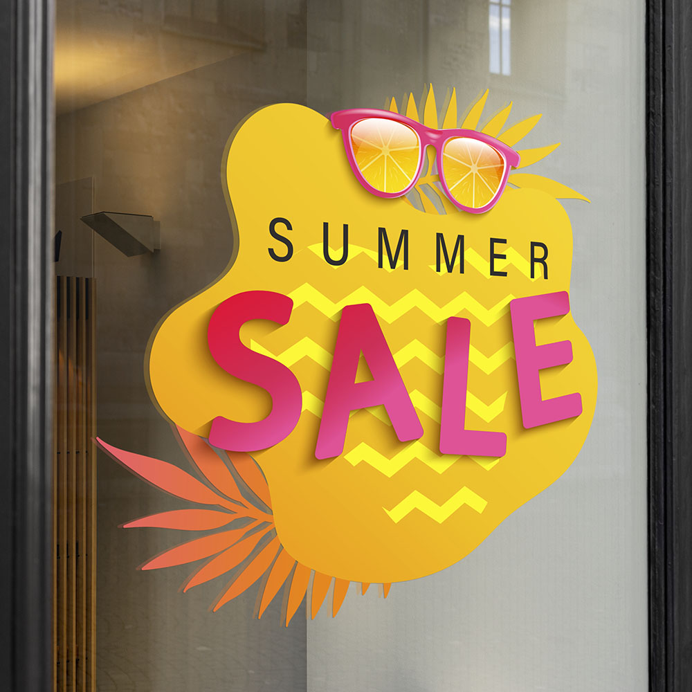 Αυτοκoλλητο Εκπτωσεων SUMMER SALE SUNGLASSES