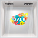 Αυτοκoλλητο Εκπτωσεων SUMMER SALE BREEZE