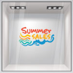 Αυτοκoλλητο Εκπτωσεων SUMMER SALES WAVES