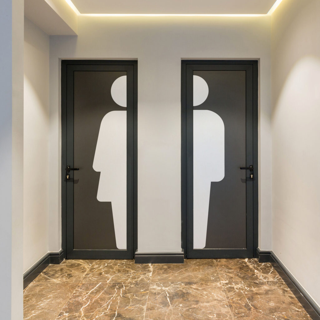 Αυτοκόλλητο τοίχου WC SIGN