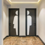Αυτοκόλλητο τοίχου WC SIGN