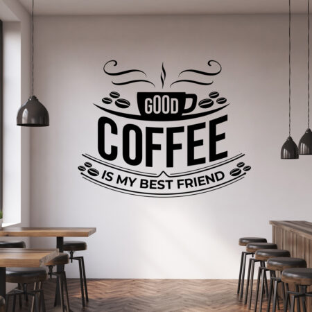 Aυτοκόλλητο Τοίχου COFFEE IS MY BEST FRIEND - Κουζίνα