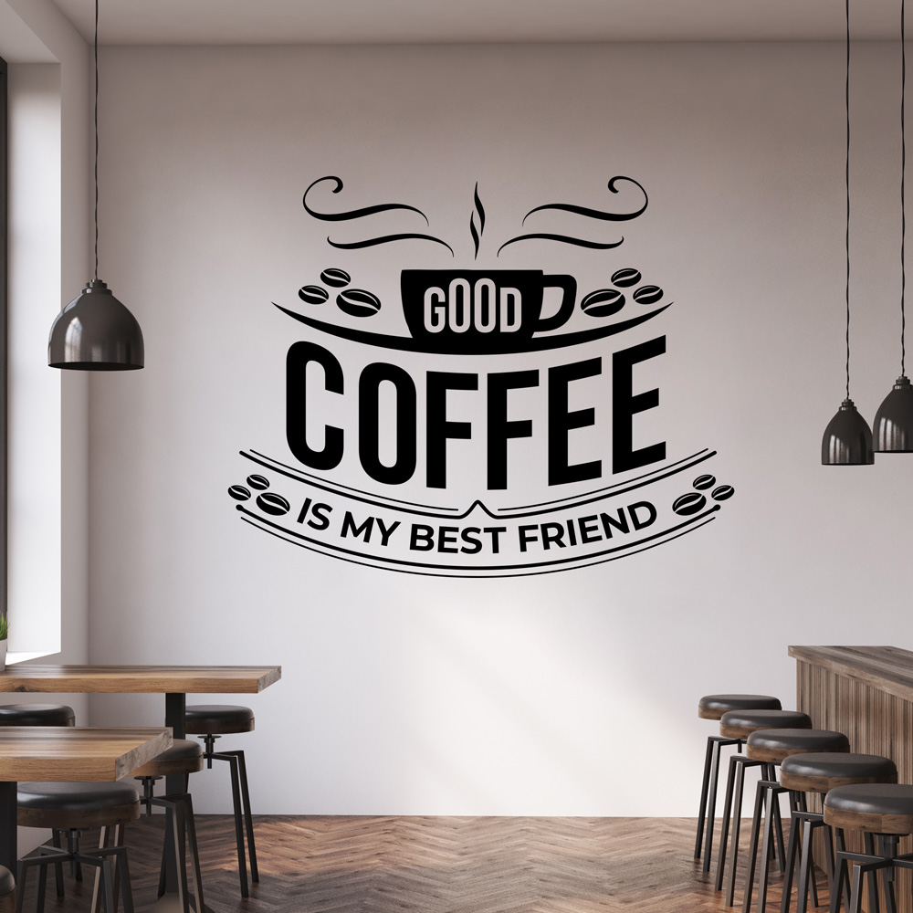 Aυτοκόλλητο Τοίχου COFFEE IS MY BEST FRIEND