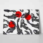 OUTLET Πινακας σε καμβά KOI FISH 100x65cm
