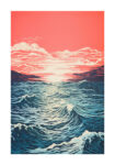 Πόστερ RED SKY BLUE WAVES