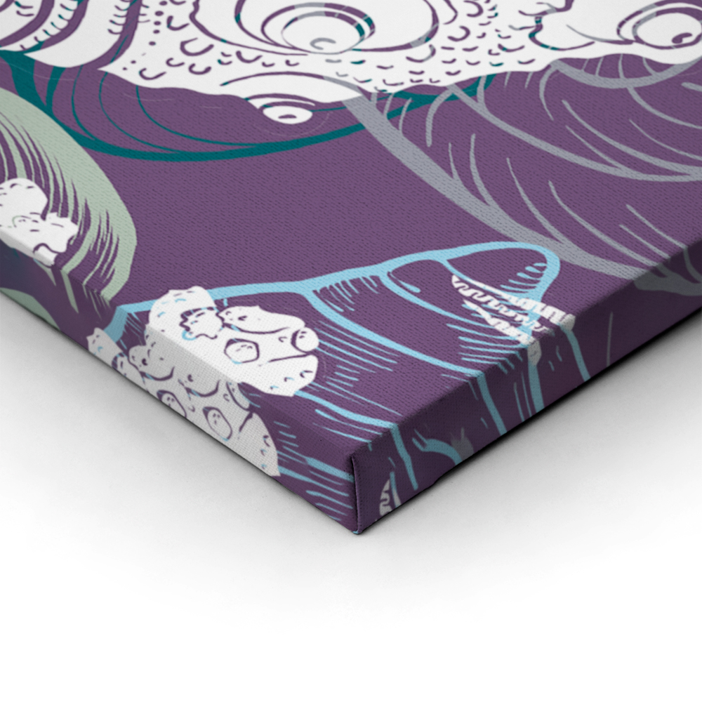 OUTLET Πινακας σε καμβά UNDERSEA PATTERN2 65cm x 65cm