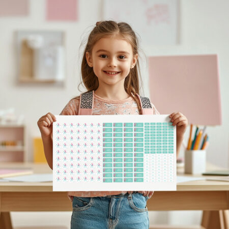 Αυτοκόλλητες σχολικές ετικέτες σετ 216τμχ MERMAID - Αυτοκολλητες ετικετες σχολικες Sticky 2