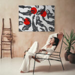 Πινακας σε καμβά KOI CARP FISH SPOTS