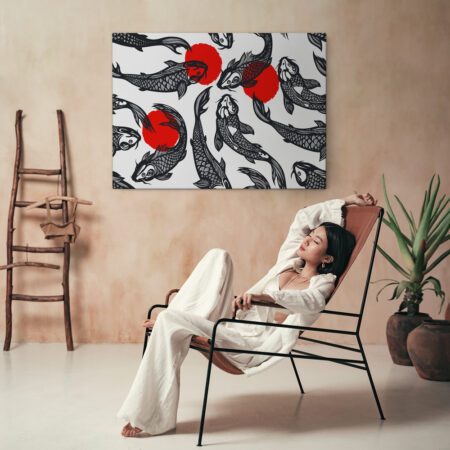 Πινακας σε καμβά KOI CARP FISH SPOTS