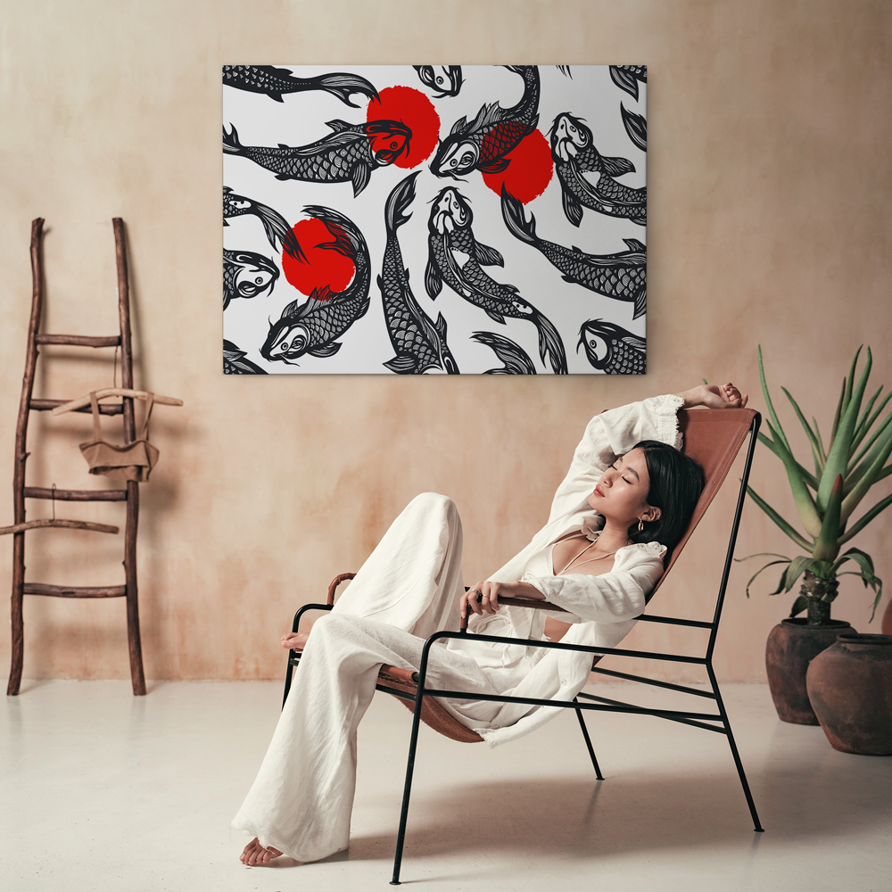 Πινακας σε καμβά KOI CARP FISH SPOTS