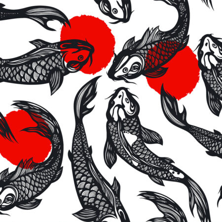 Πινακας σε καμβά KOI CARP FISH SPOTS - Ψαρια - Ζωα της θαλασσας Sticky 5