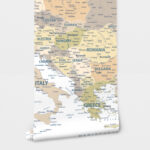Αυτοκόλλητη Ταπετσαρία τοίχου PASTEL EUROPE MAP