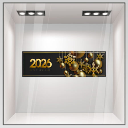 Χριστουγεννιάτικο αυτοκόλλητο HAPPY NEW YEAR 2026