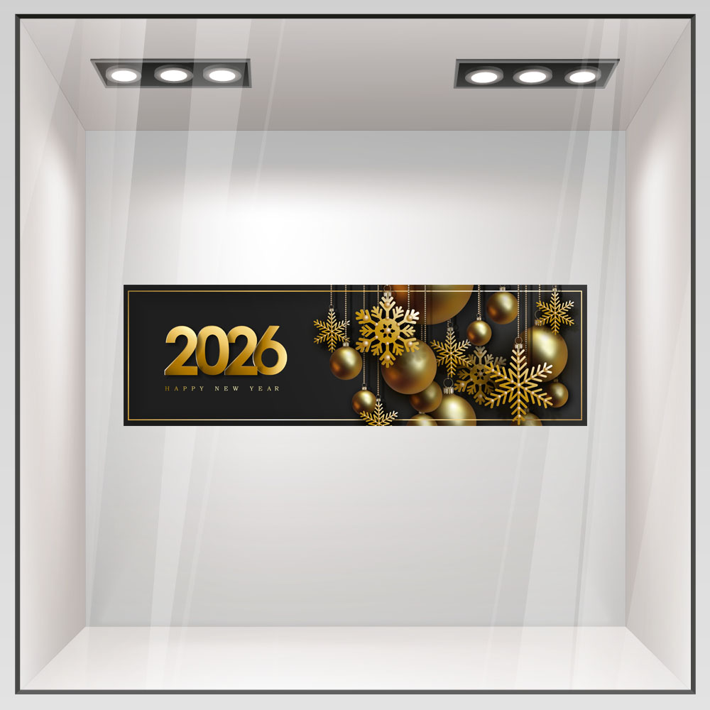 Χριστουγεννιάτικο αυτοκόλλητο HAPPY NEW YEAR 2026