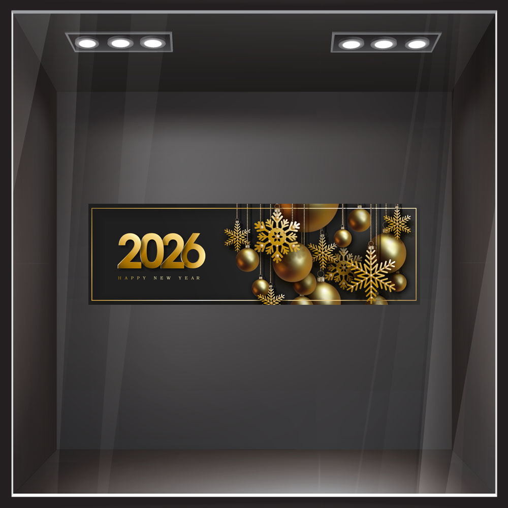Χριστουγεννιάτικο αυτοκόλλητο HAPPY NEW YEAR 2026