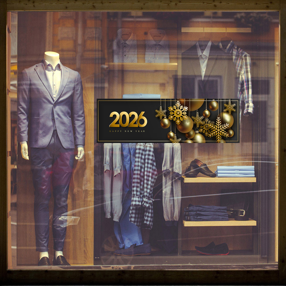 Χριστουγεννιάτικο αυτοκόλλητο HAPPY NEW YEAR 2026