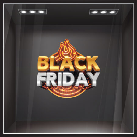 Αυτοκολλητο Εκπτωσεων BLACK FRIDAY HEAT
