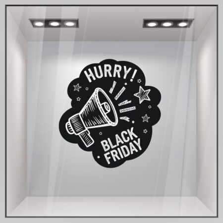 Αυτοκολλητο Εκπτωσεων BLACK FRIDAY HURRY