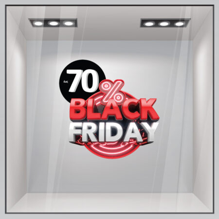 Αυτοκολλητο Εκπτωσεων BLACK FRIDAY NEON 3