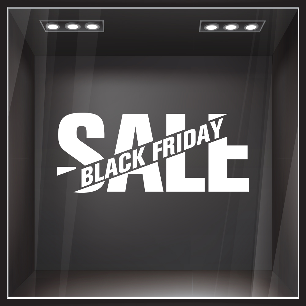 Αυτοκολλητο Εκπτωσεων BLACK FRIDAY STRIPE