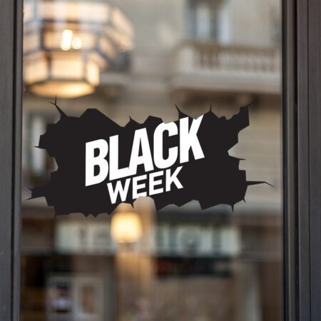 Αυτοκολλητο Εκπτωσεων BLACK WEEK BREAK - Black Friday Sticky 1
