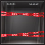 Αυτοκολλητο Εκπτωσεων BLACK WEEK RIBBON