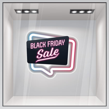 Αυτοκολλητο Εκπτωσεων BLACK FRIDAY NEON 2