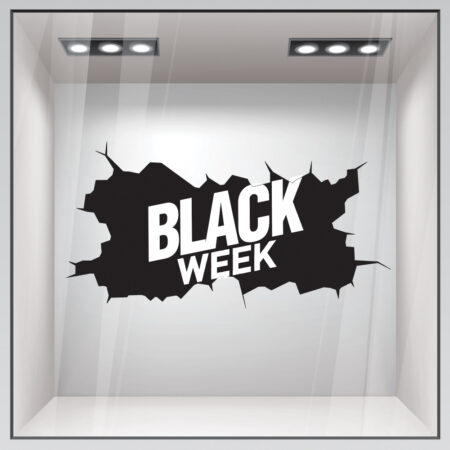 Αυτοκολλητο Εκπτωσεων BLACK WEEK BREAK