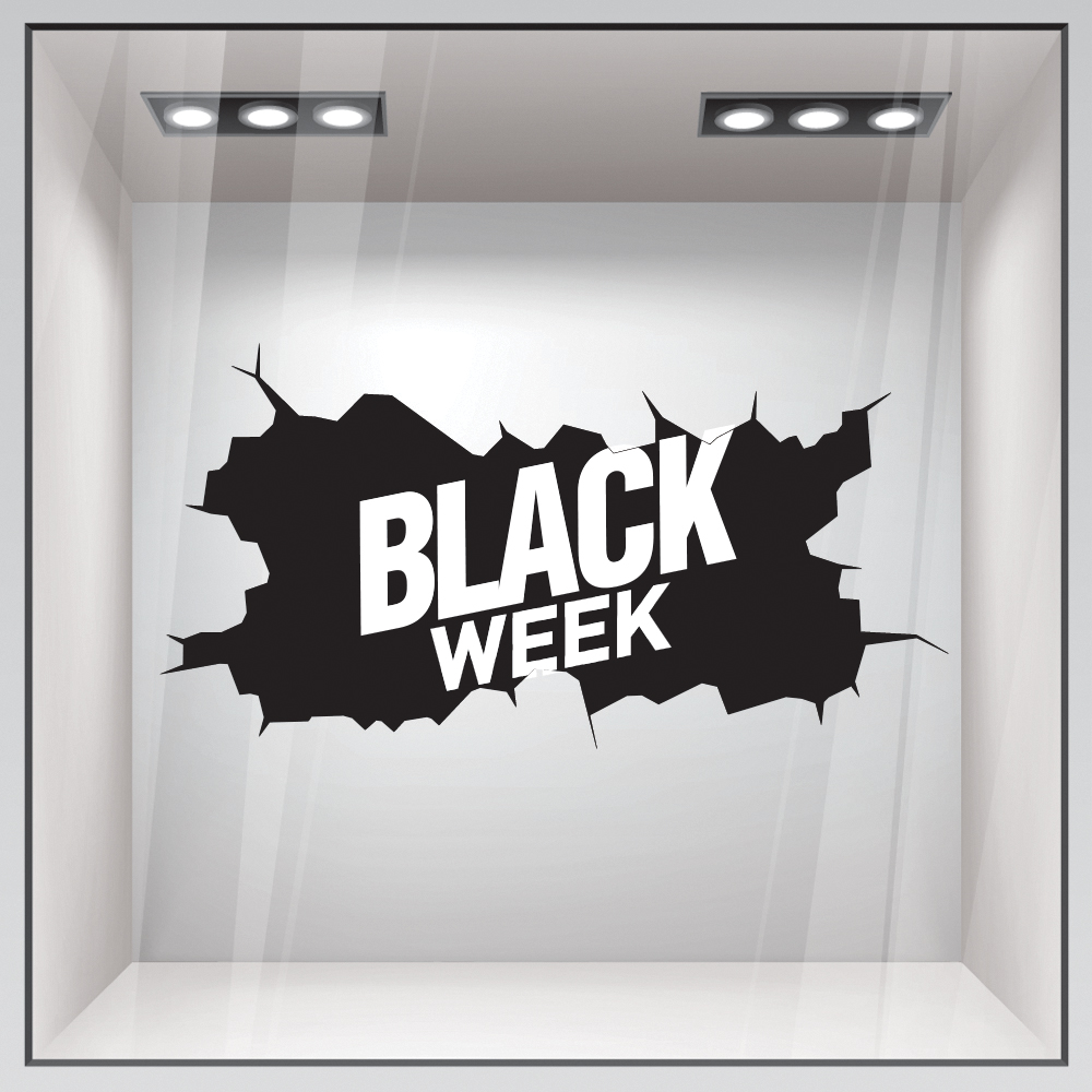 Αυτοκολλητο Εκπτωσεων BLACK WEEK BREAK