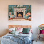 Πινακας σε καμβά CHRISTMAS FIREPLACE