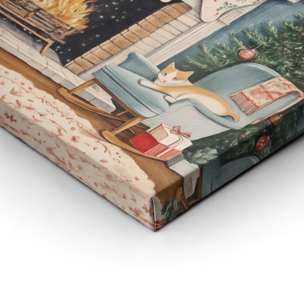 Πινακας σε καμβά CHRISTMAS FIREPLACE