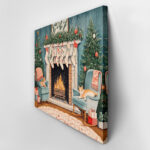 Πινακας σε καμβά CHRISTMAS FIREPLACE