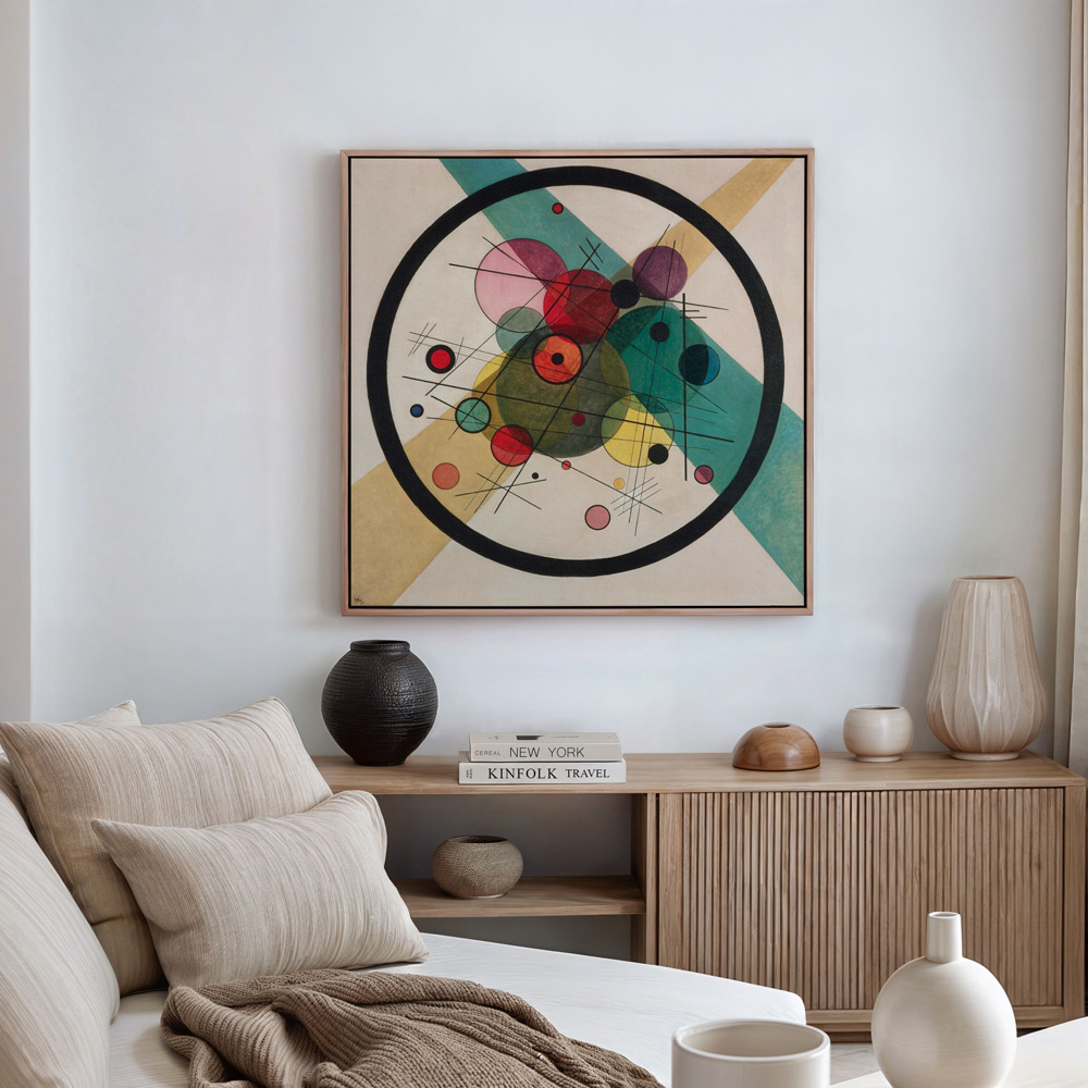 Πίνακας σε καμβά KANDINSKY - CIRCLES IN A CIRCLE